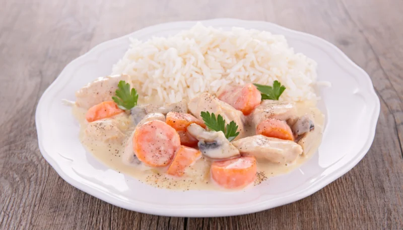Blanquette de dinde à la poêle