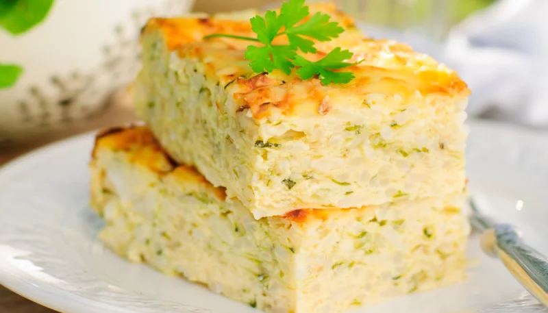 Gratin de courgette au riz et parmesan