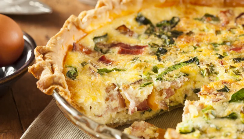 Quiche aux épinards et à la viande des Grisons