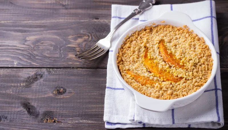 Crumble au potiron et au parmesan