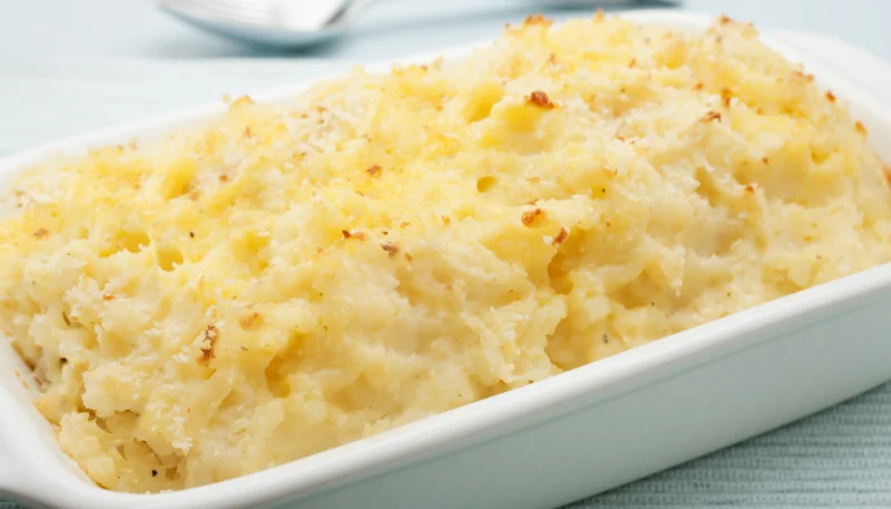 Gratin de purée de chou-fleur et de pommes de terre
