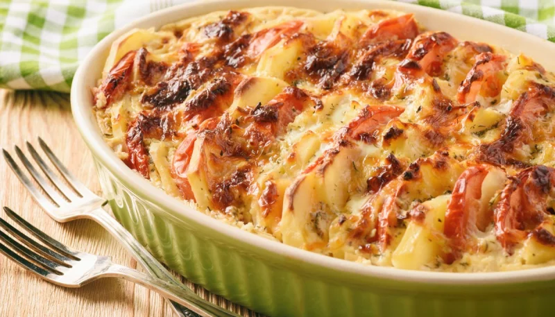 Gratin de pommes de terre et de tomates