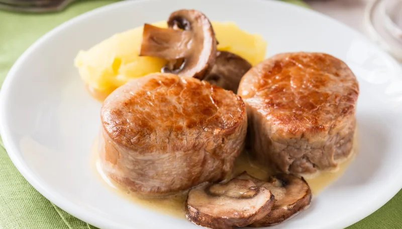 Grenadins de veau aux champignons