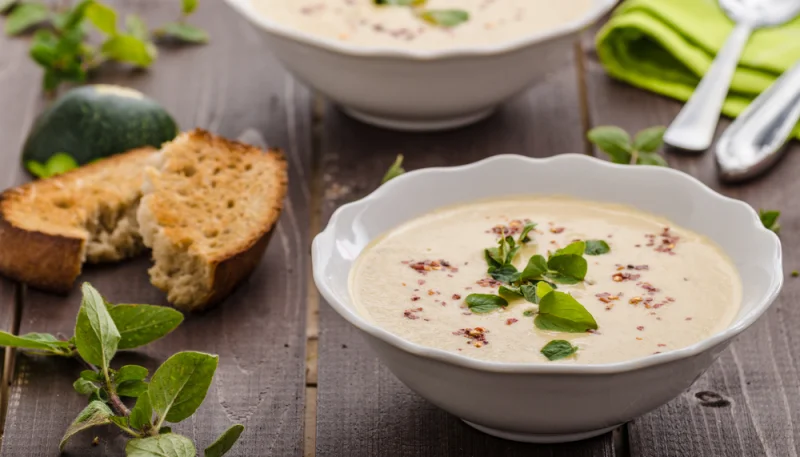 Velouté de topinambours au foie gras