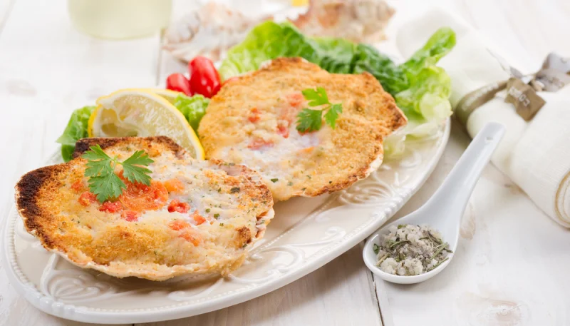 Coquilles Saint-Jacques gratinées