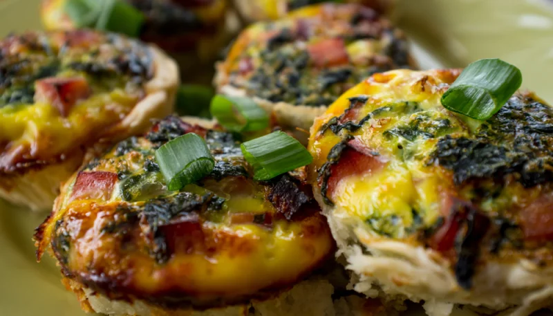 Mini flans épinard, thon et mozzarella