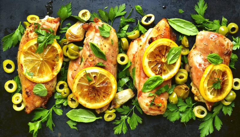 Poulet citron-olives