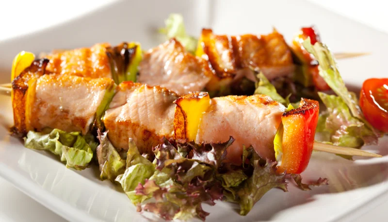 Brochette de cabillaud au poireau