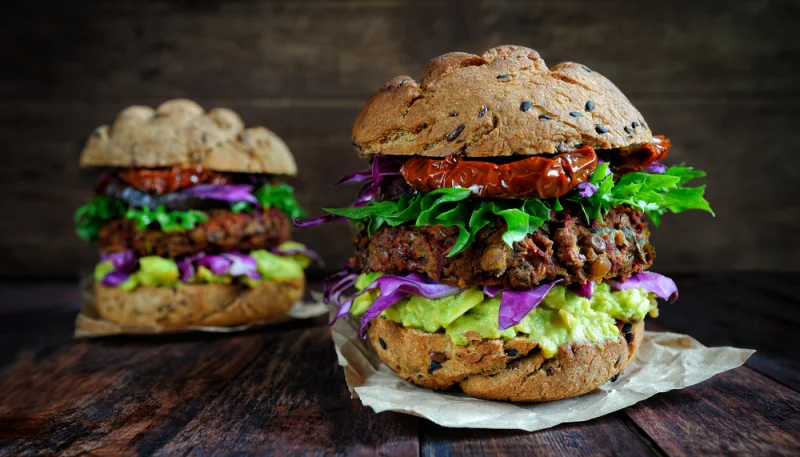Burgers aux lentilles vertes