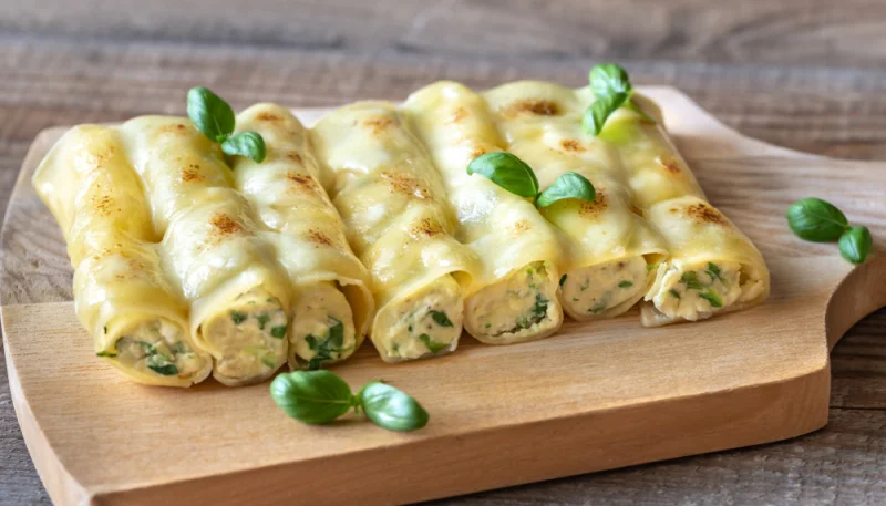 Cannellonis aux épinards et au chèvre