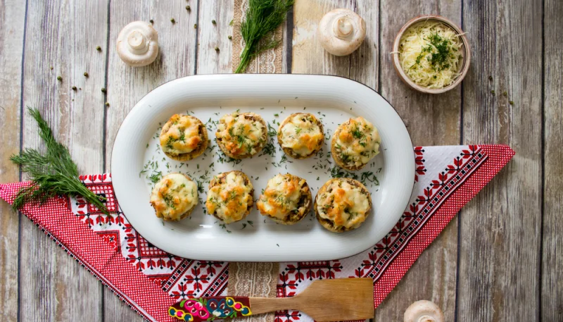 Champignons farcis à l'orientale