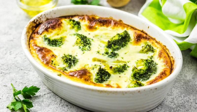 Clafoutis au poulet et aux brocolis