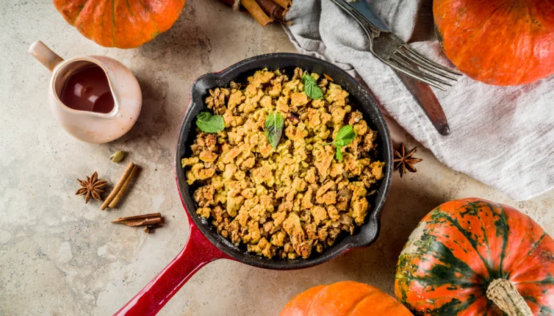 Crumble de potiron au parmesan et noisettes