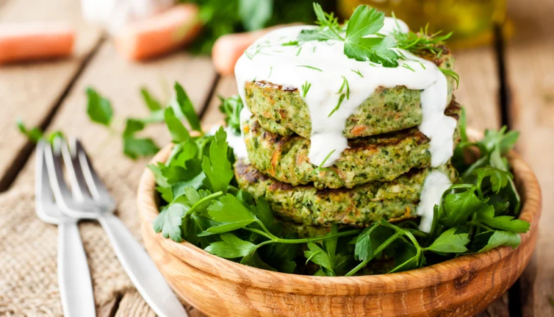 Galettes aux courgettes et flocons d'avoine