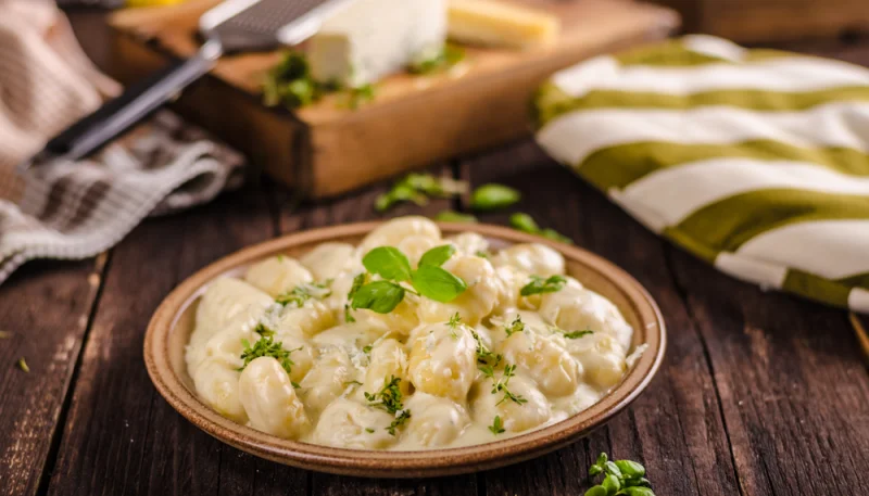 Gnocchis gratinés au gorgonzola