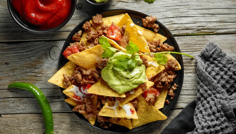 Nachos au bœuf et guacamole