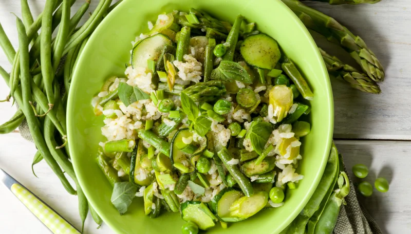 Risotto aux légumes verts spécial grossesse