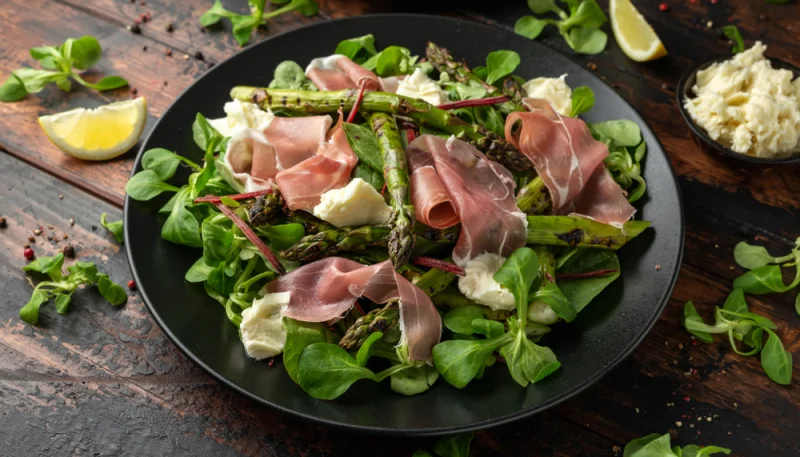 Salade d’asperges au bacon