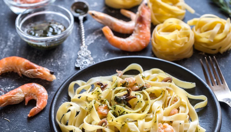 Tagliatelles aux fruits de mer