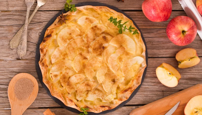 Tarte au jus de pommes