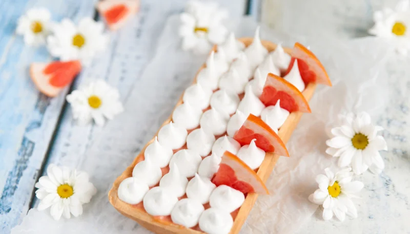 Tarte au pamplemousse meringuée
