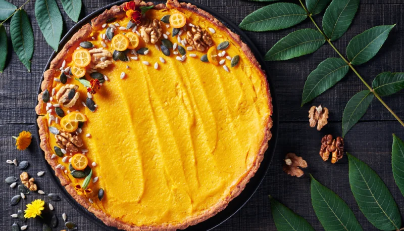 Tarte fruits de la passion et à l'orange