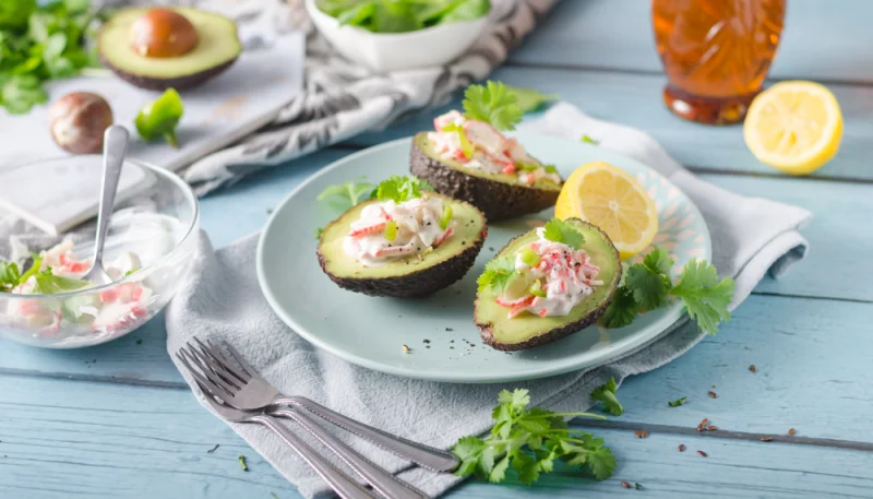 Avocats crabe crevettes