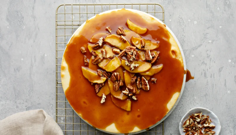 Cheesecake pomme caramel