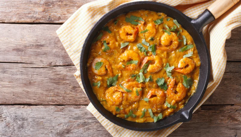 Curry de crevettes