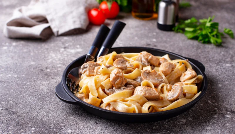 Tagliatelles au poulet et à l'orange