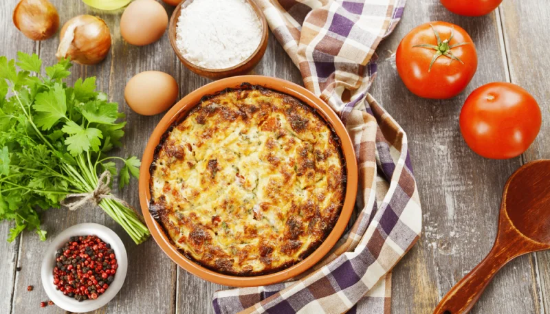 Quiche sans pâte au thon et au gruyère