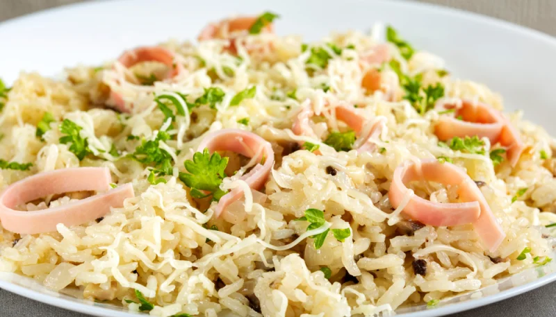 Salade de riz au jambon