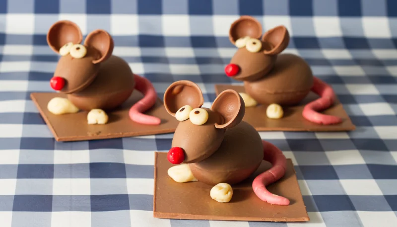 Souris en chocolat