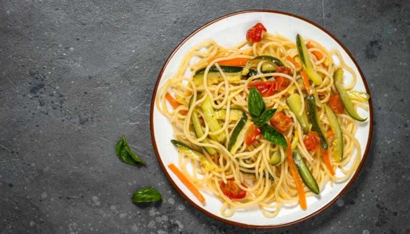 Spaghetti aux courgettes et carottes