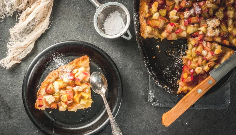 Tarte pomme rhubarbe