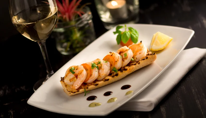 Tartine de crevettes à l'ail