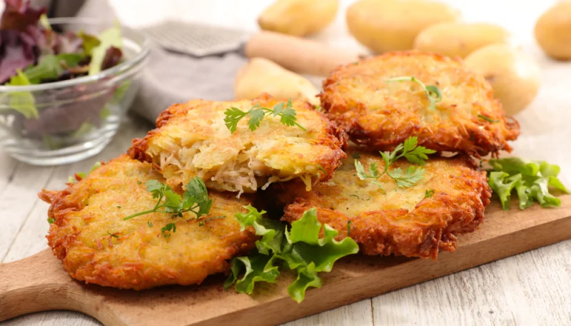 Galettes de pommes de terre au cheddar