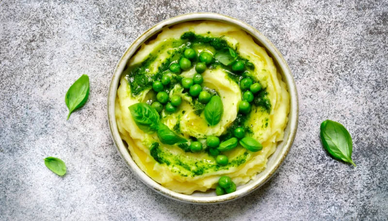 Gratin pommes de terre et petits pois