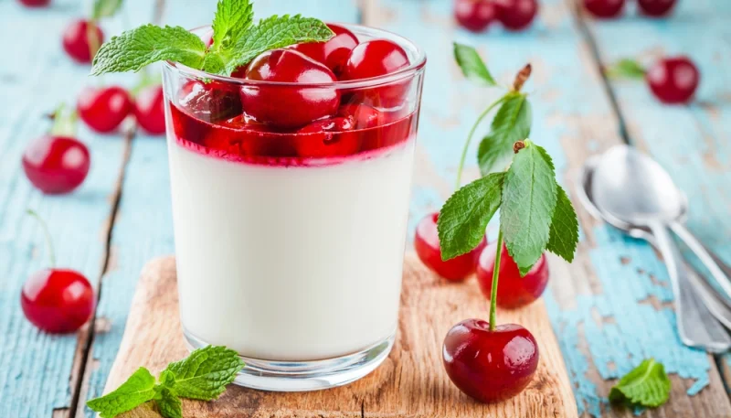 Panna cotta à la cerise