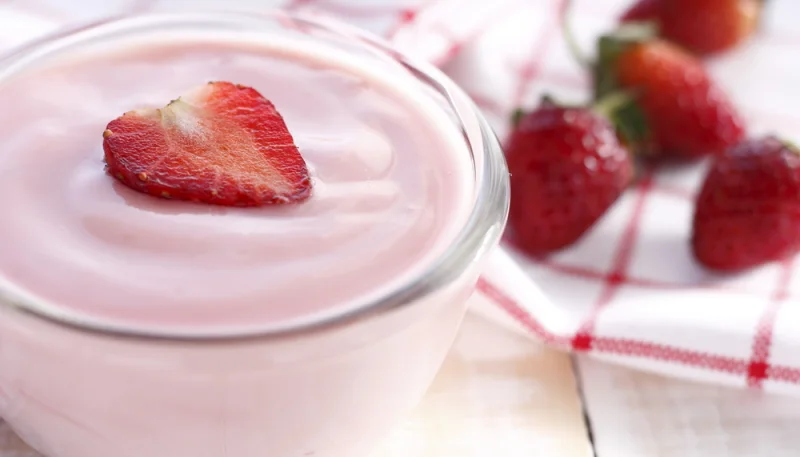 Yaourt maison aux fraises