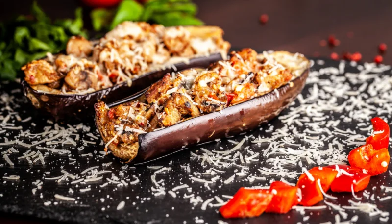 Aubergines farcies aux anchois