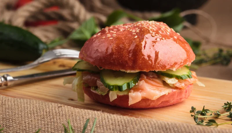 Burger au saumon