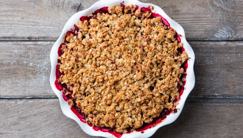 Crumble facile aux framboises