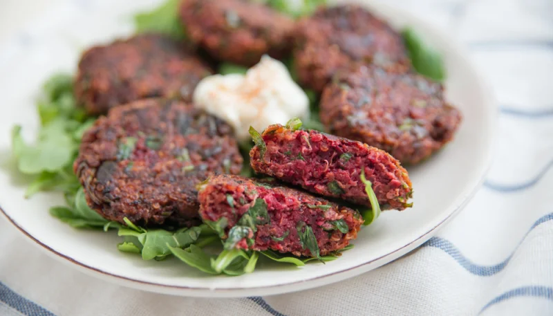 Galettes de betteraves rouges