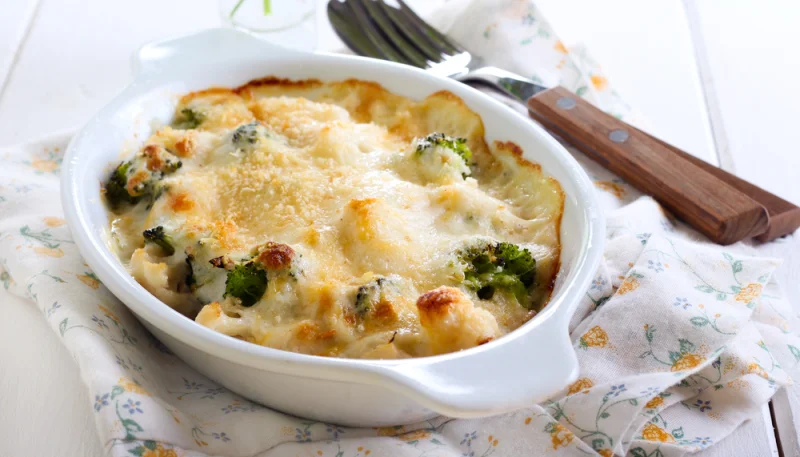 Gratin de chou-fleur et brocoli
