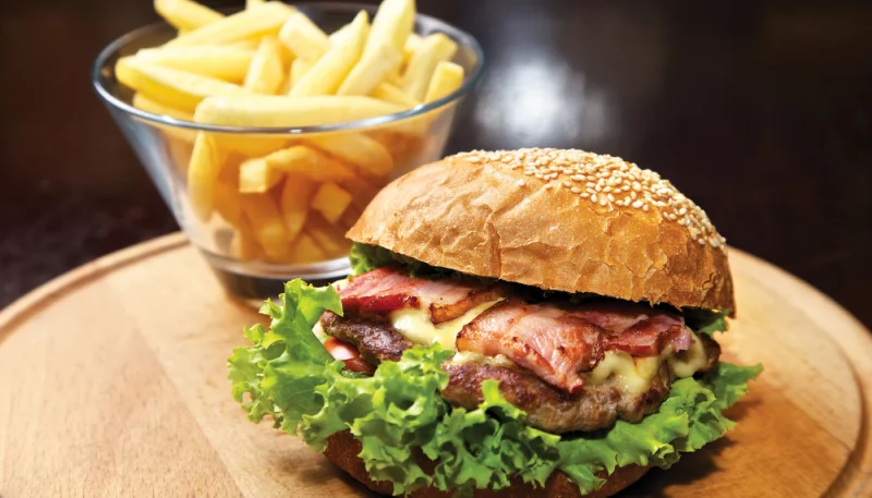 Hamburger au bacon