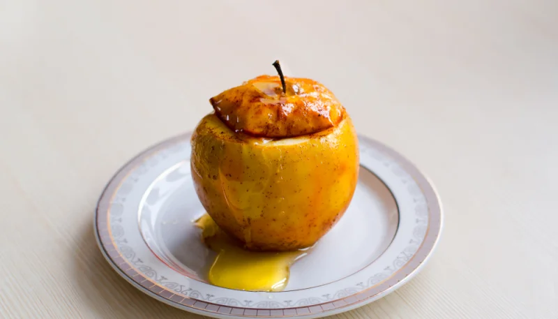 Pommes au four au caramel beurre salé