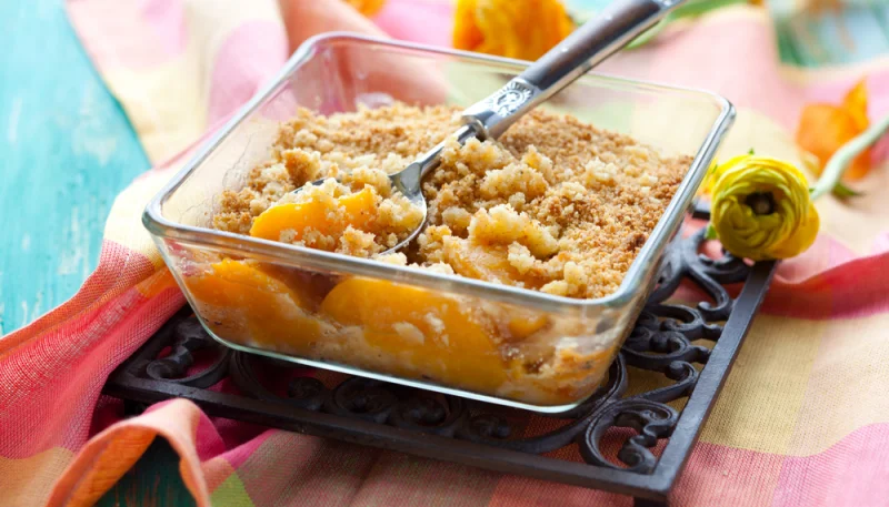 Crumble d'été aux pêches