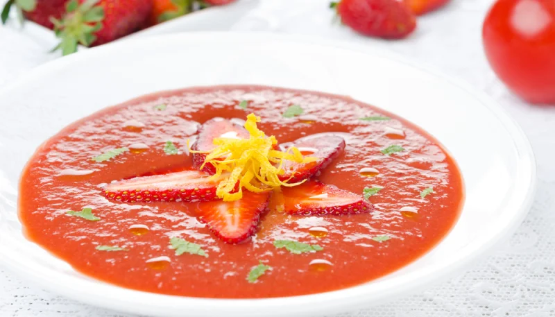 Gaspacho fraises tomates