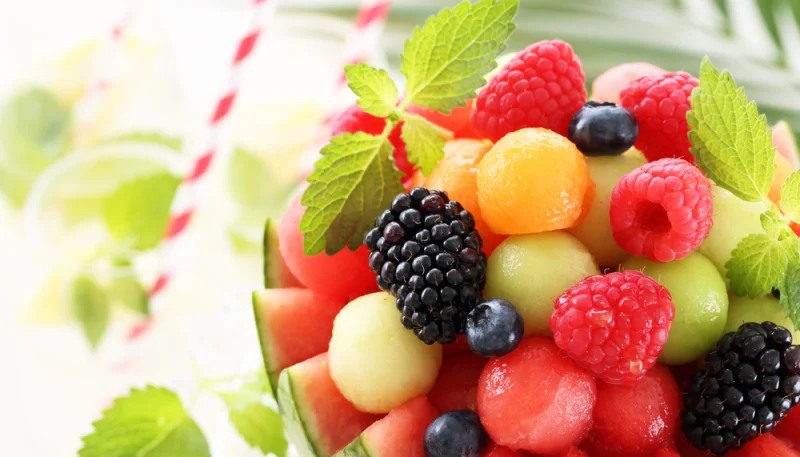 Melon aux framboises